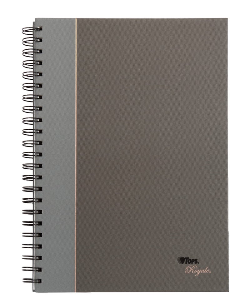 TOPS 25332 Royale Wirebound Business Notebook, Legal/Wide, 11 3/4 x 8 1/4, 96 Sheets,White - Image 1